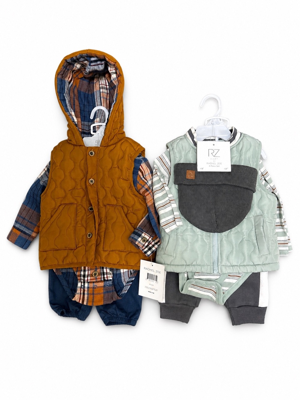 NEW - 2PC Bundle - Quilted Vest Outfits by Rachel Zoe w Accessories